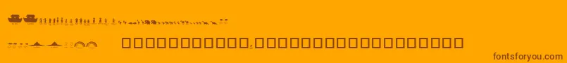 NoahsArk Font – Brown Fonts on Orange Background
