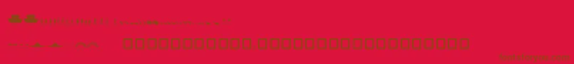 NoahsArk Font – Brown Fonts on Red Background