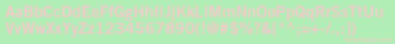 TradegothicltstdBd2 Font – Pink Fonts on Green Background