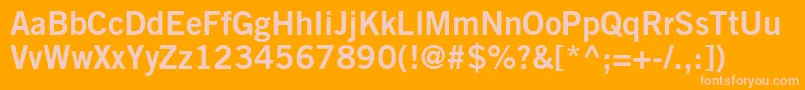 TradegothicltstdBd2 Font – Pink Fonts on Orange Background