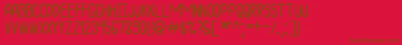 fuente TheBadTimesSt – Fuentes Marrones Sobre Fondo Rojo