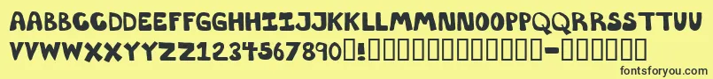 Throwupsolid Font – Black Fonts on Yellow Background