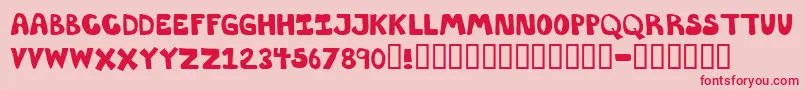 Throwupsolid Font – Red Fonts on Pink Background