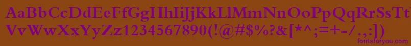 BemboBold Font – Purple Fonts on Brown Background