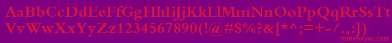 BemboBold Font – Red Fonts on Purple Background