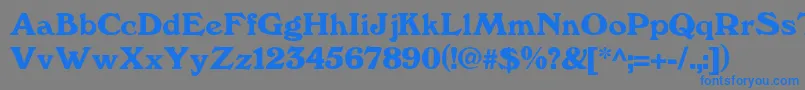 フォントAnnfold – 灰色の背景に青い文字