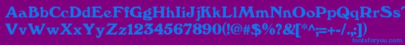 Annfold Font – Blue Fonts on Purple Background