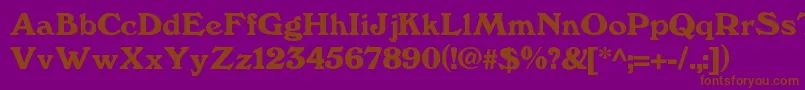 Annfold Font – Brown Fonts on Purple Background