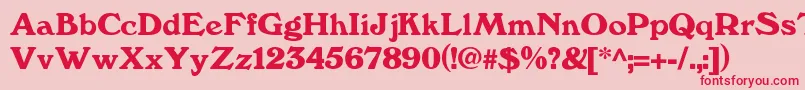 Annfold Font – Red Fonts on Pink Background