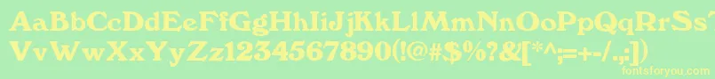 Annfold Font – Yellow Fonts on Green Background