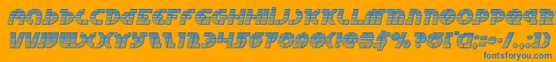 Questlokchromeital Font – Blue Fonts on Orange Background