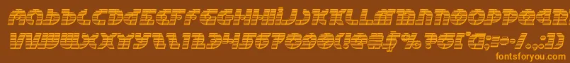 Questlokchromeital Font – Orange Fonts on Brown Background