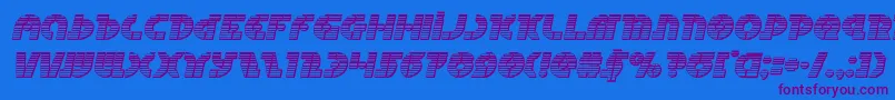 Questlokchromeital Font – Purple Fonts on Blue Background