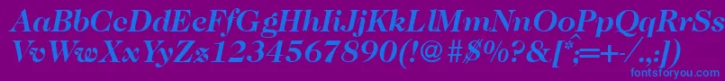 fuente Caslon335Bolditalic – Fuentes Azules Sobre Fondo Morado