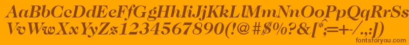 Caslon335Bolditalic Font – Brown Fonts on Orange Background