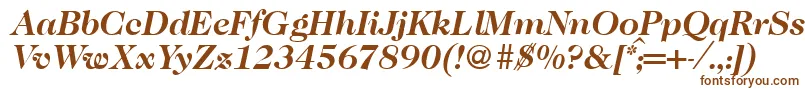 Caslon335Bolditalic-fontti – ruskeat fontit valkoisella taustalla