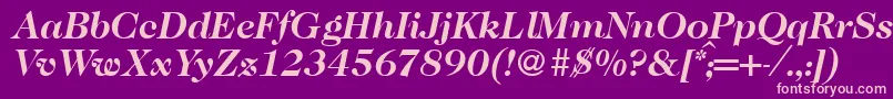 fuente Caslon335Bolditalic – Fuentes Rosadas Sobre Fondo Morado