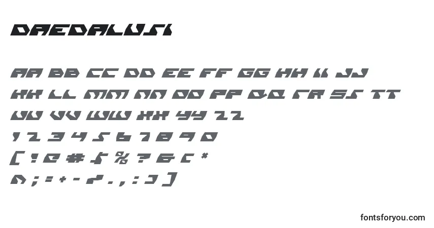 Daedalusiフォント–アルファベット、数字、特殊文字