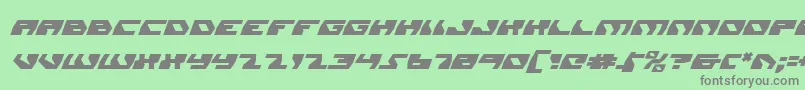 フォントDaedalusi – 緑の背景に灰色の文字