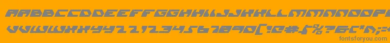 Daedalusi-Schriftart – Graue Schriften auf orangefarbenem Hintergrund