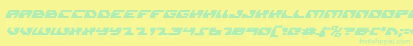 Daedalusi Font – Green Fonts on Yellow Background