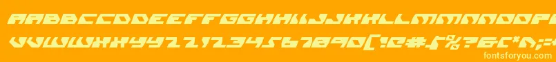 Daedalusi Font – Yellow Fonts on Orange Background