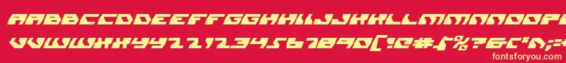 Daedalusi Font – Yellow Fonts on Red Background