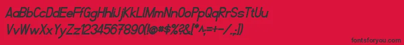 FibelNordBoldItalic Font – Black Fonts on Red Background