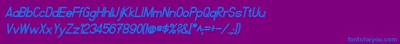 FibelNordBoldItalic Font – Blue Fonts on Purple Background