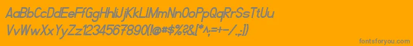 FibelNordBoldItalic Font – Gray Fonts on Orange Background