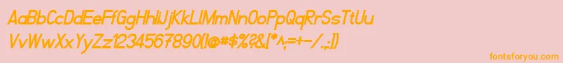 FibelNordBoldItalic Font – Orange Fonts on Pink Background