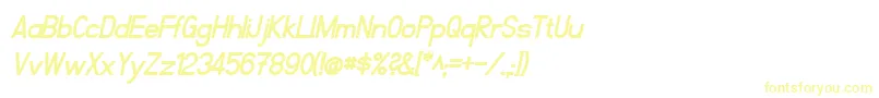 FibelNordBoldItalic Font – Yellow Fonts on White Background