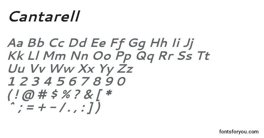 Schriftart Cantarell – Alphabet, Zahlen, spezielle Symbole