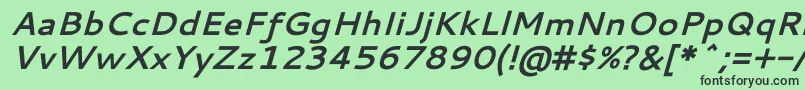 Cantarell Font – Black Fonts on Green Background