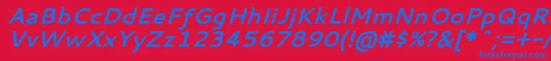 Cantarell Font – Blue Fonts on Red Background