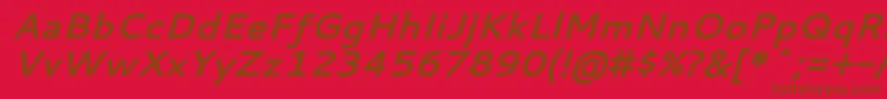 Cantarell Font – Brown Fonts on Red Background