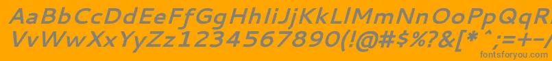 フォントCantarell – オレンジの背景に灰色の文字