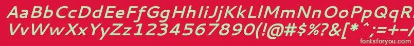 Cantarell Font – Green Fonts on Red Background