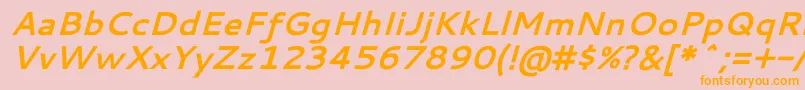 Cantarell Font – Orange Fonts on Pink Background