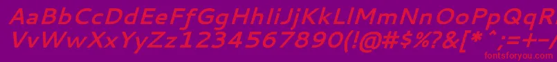 Cantarell Font – Red Fonts on Purple Background