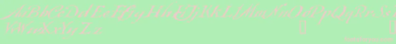 Queensland-Schriftart – Rosa Schriften auf grünem Hintergrund
