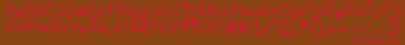 CircularQuay Font – Red Fonts on Brown Background