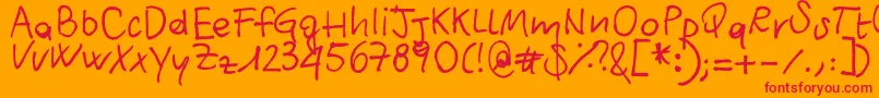 CircularQuay Font – Red Fonts on Orange Background