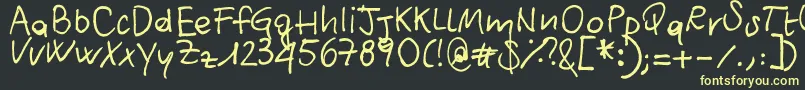 CircularQuay Font – Yellow Fonts on Black Background