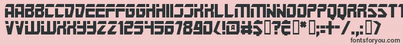 Marspolice Font – Black Fonts on Pink Background