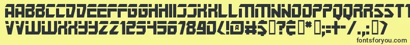 Marspolice Font – Black Fonts on Yellow Background