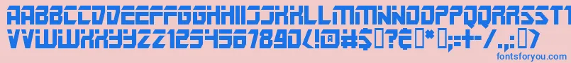 Marspolice Font – Blue Fonts on Pink Background