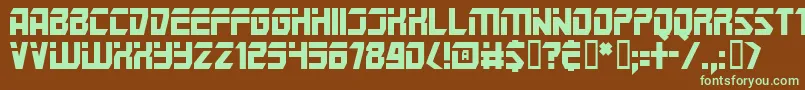 Marspolice Font – Green Fonts on Brown Background