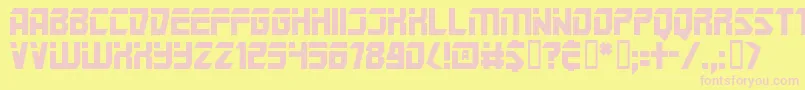 Marspolice-fontti – vaaleanpunaiset fontit keltaisella taustalla