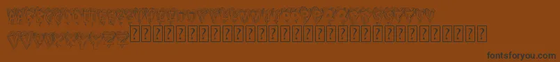 Heartstripe Font – Black Fonts on Brown Background